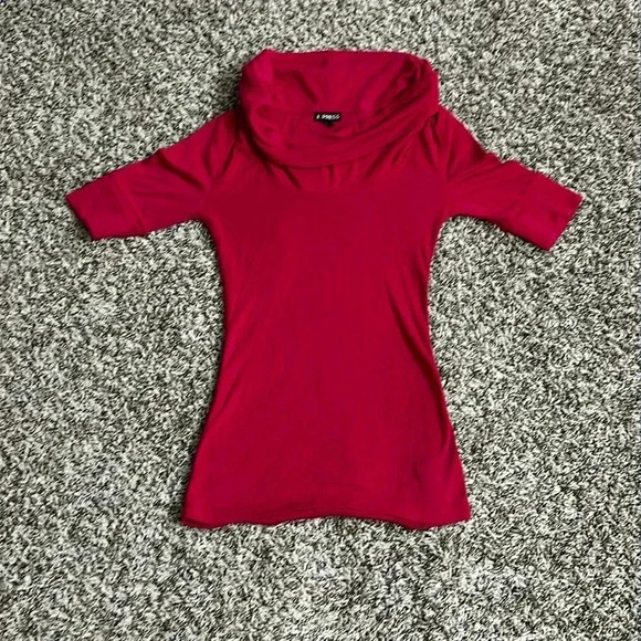 Express Body Contour High Compression Mock Neck Short Sleeve - Picture 1 of 4